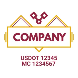 Company Name Truck Door Decal (USDOT), 2 Pack