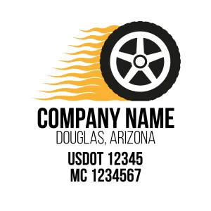 Company Name Truck Door Decal (USDOT), 2 Pack