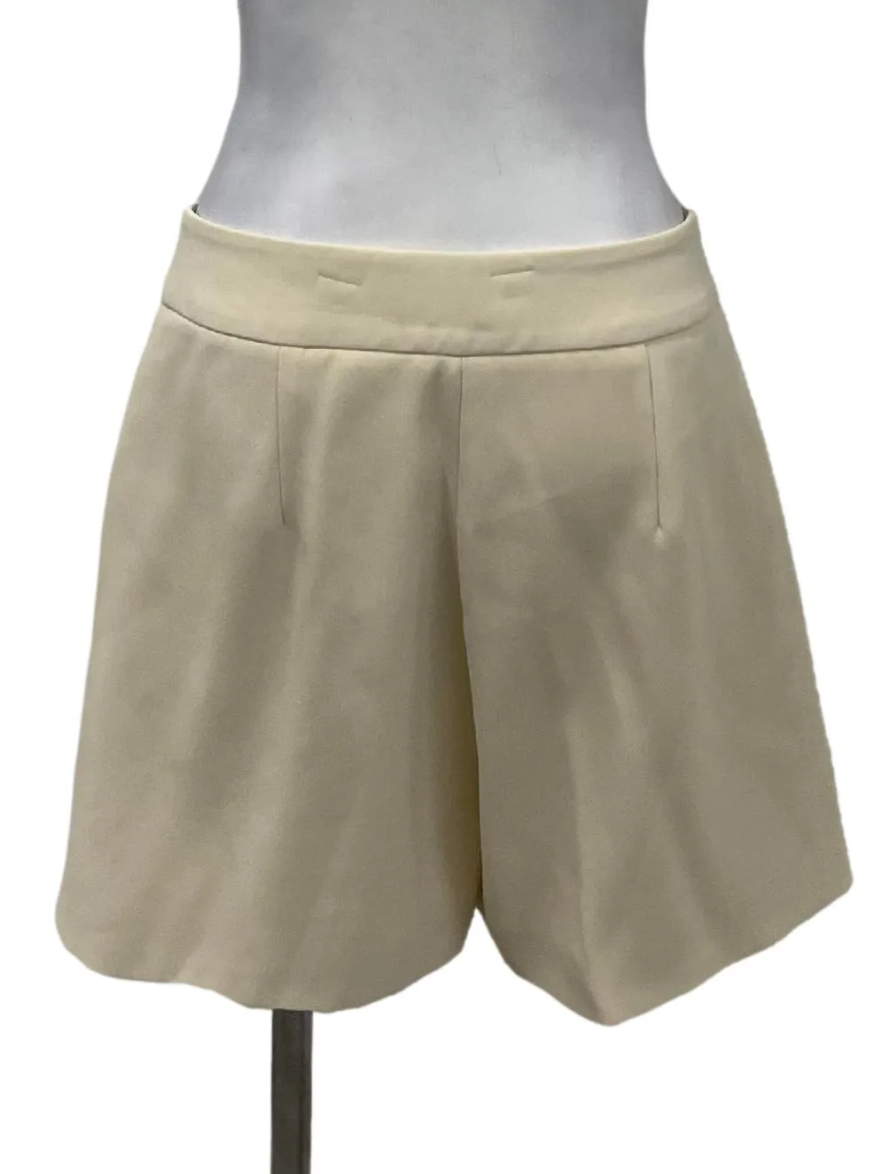 Cream Pleated Shorts OSN