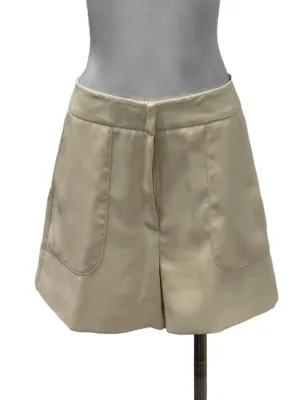 Cream Pleated Shorts OSN