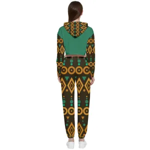 Cropped, Zip Up Lounge Set