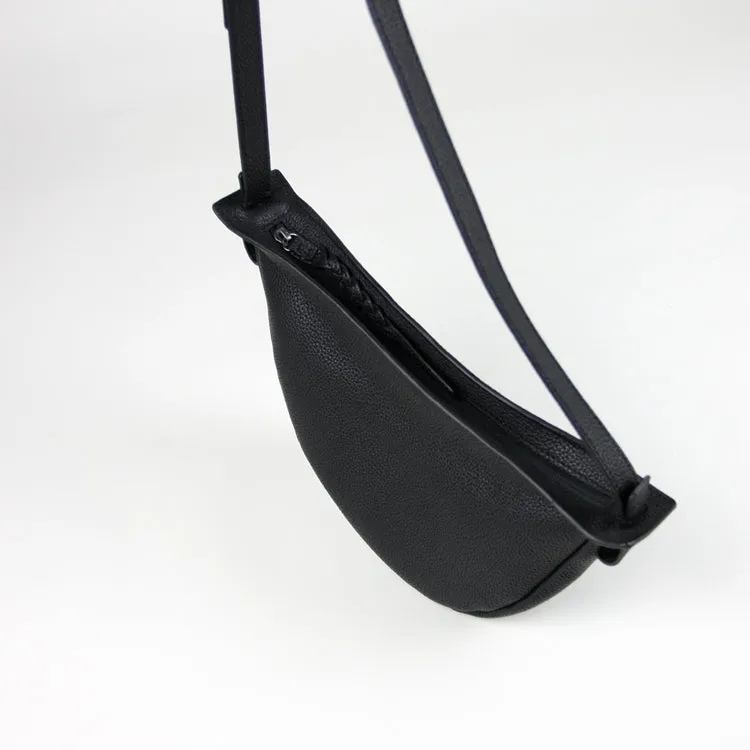 Cute Blue Leather Womens Sling Bag Shoulder Bag Crossbody Saddle Bag for Women