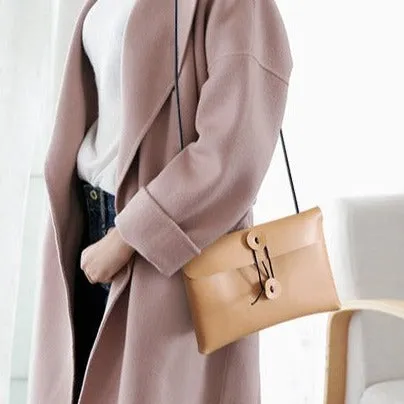 Cute LEATHER WOMEN File SHOULDER BAG Envelope Crossbody Purse FOR WOMEN