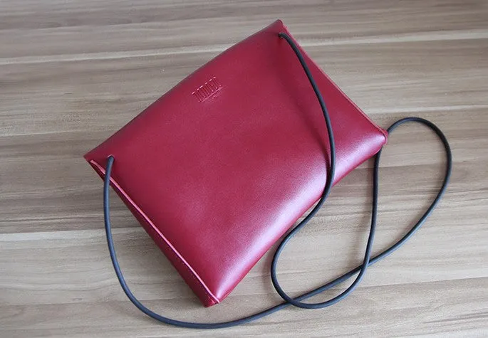 Cute LEATHER WOMEN File SHOULDER BAG Envelope Crossbody Purse FOR WOMEN