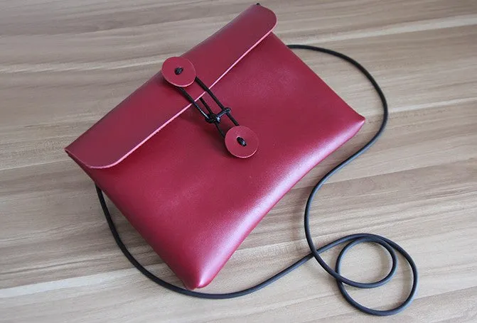 Cute LEATHER WOMEN File SHOULDER BAG Envelope Crossbody Purse FOR WOMEN