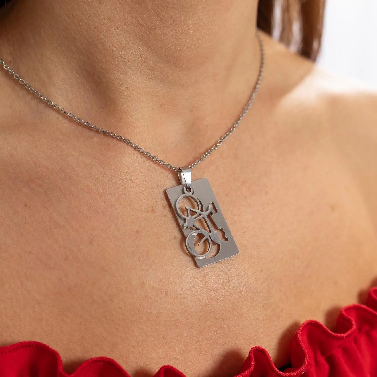 Cycolinks Bicycle Pendant Necklace BOGOF