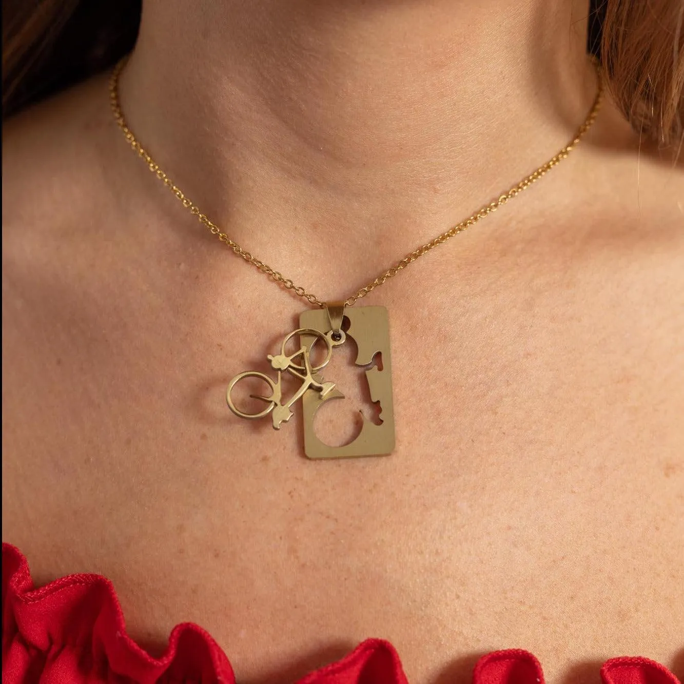 Cycolinks Bicycle Pendant Necklace BOGOF