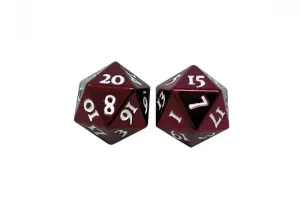 D20 Heavy Metal Dice: Red
