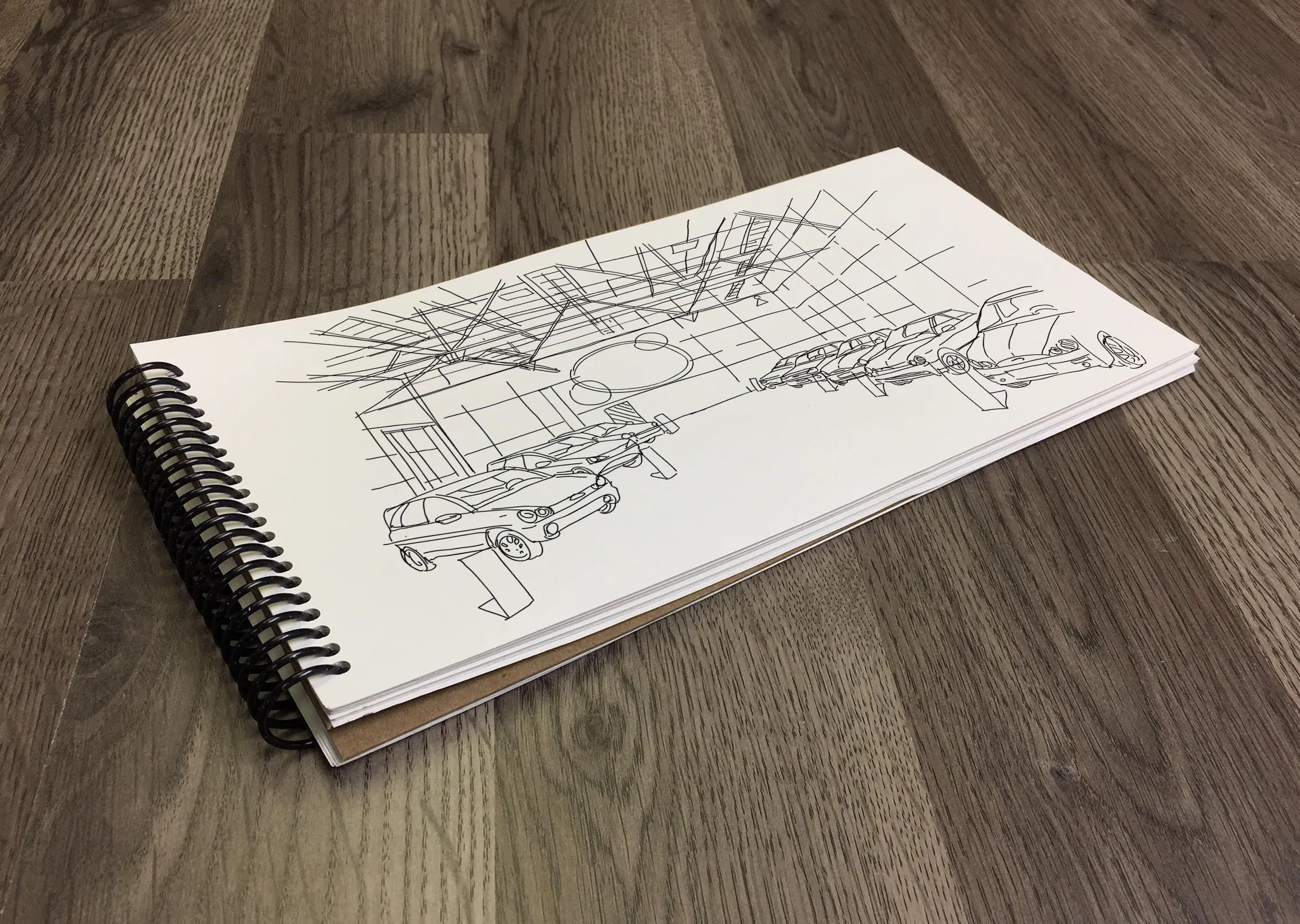 Design Ideation QUICK SKETCH Sketchbook : SIMPLE SKETCH COVER. Multi-media Paper Book. (6" x 12") SB-LS