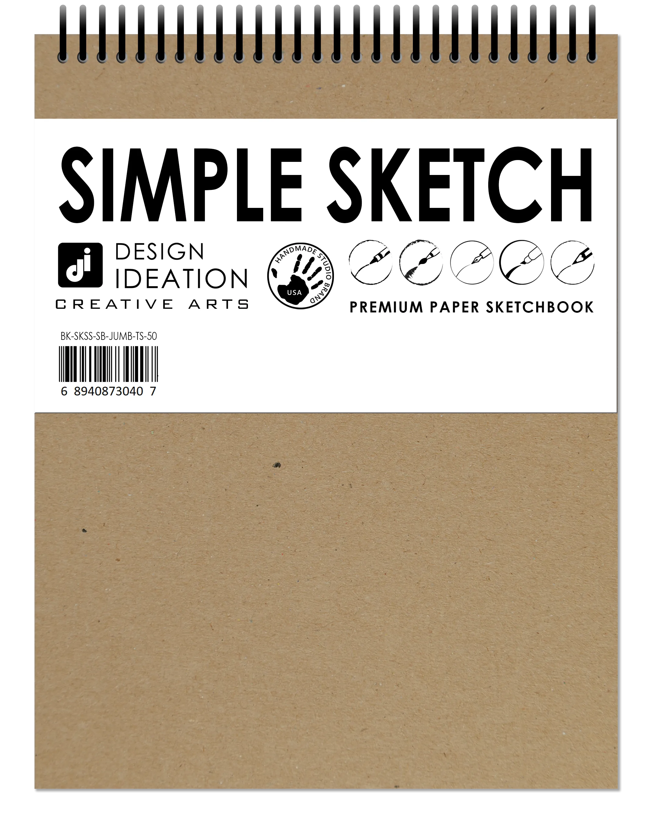 Design Ideation SKETCH. Spiral Bound Sketchbook. Top Spine. Multi-Media. (8.5" x 11") SB-2550-TS