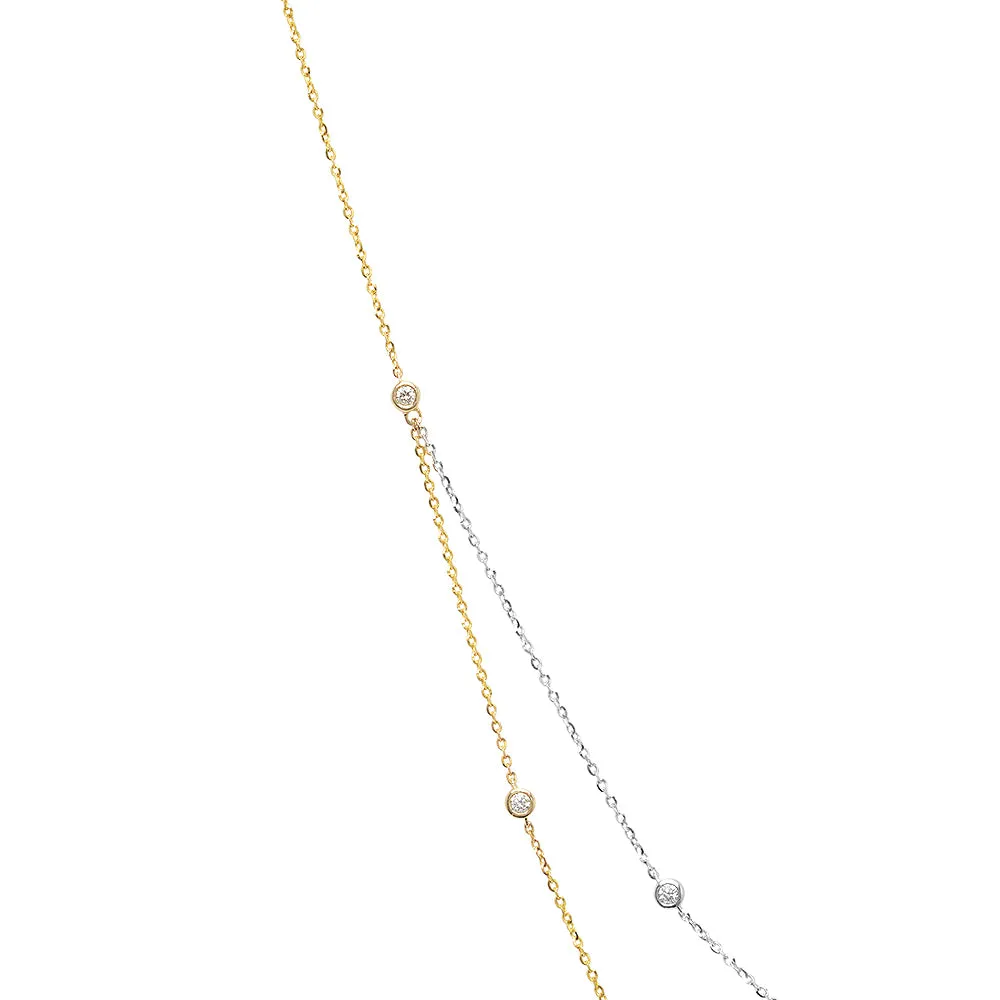 Double Layer Circle/Oval Halo Choker Necklace