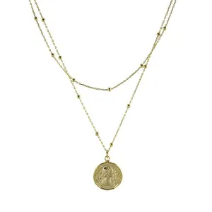 DOUBLE LAYER COIN NECKLACE