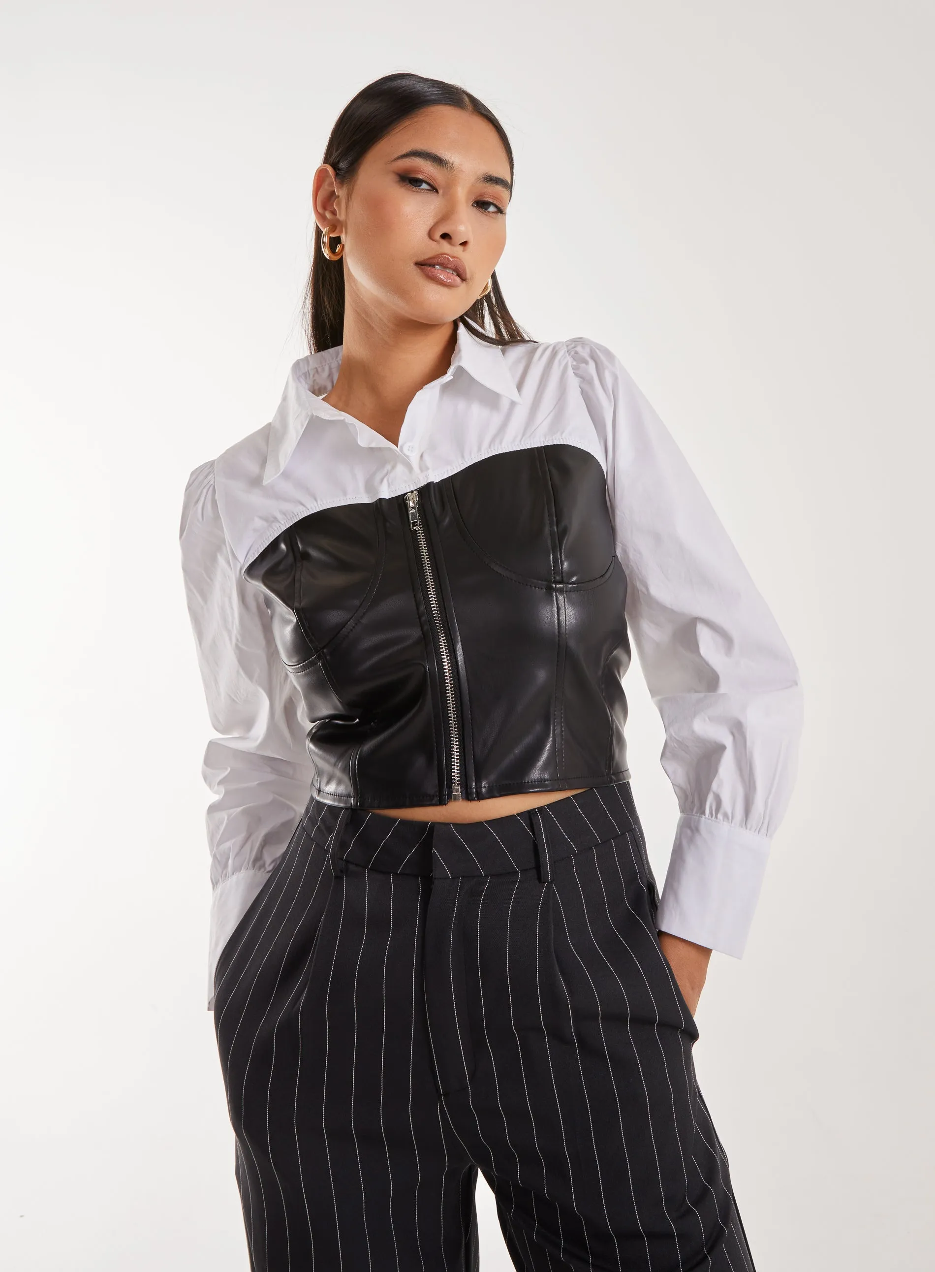 Double Layer Corset Shirt