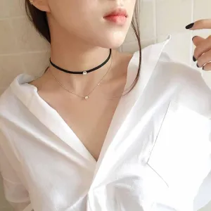 Double Layer Crystal Choker
