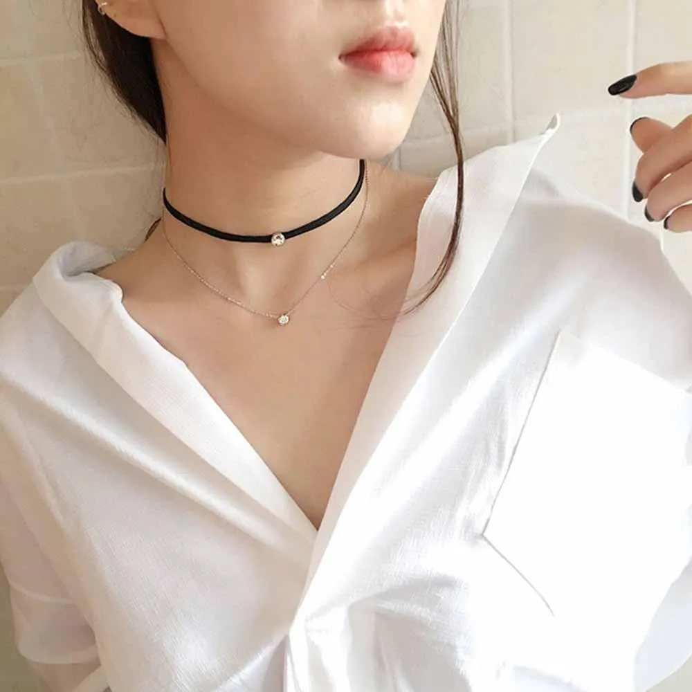 Double Layer Crystal Choker