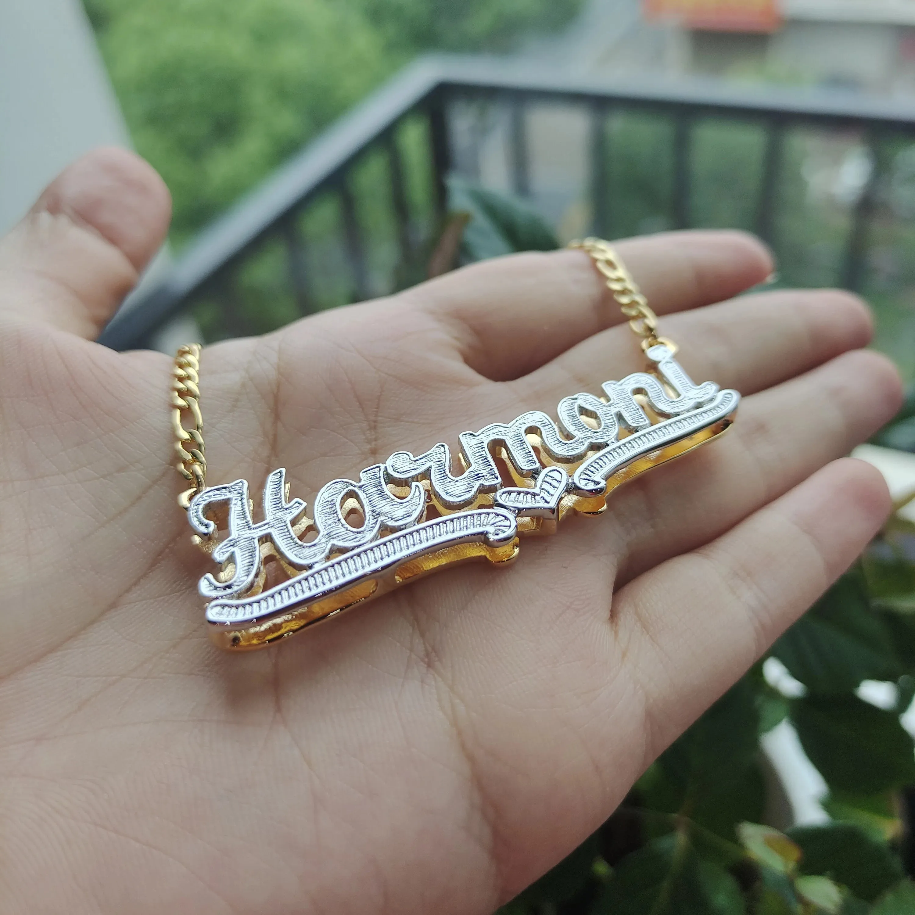 Double Layer Name Necklace