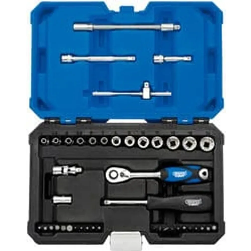 Draper 16479 Multi-Drive Metric Socket Set, 1/4" Sq. Dr. (43 Piece) Dr-16479