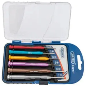 Draper 3266 Expert Precision Screwdriver Set, 3 X Plain Slot, 3 X Cross Slot (6 Piece) Dr-03266