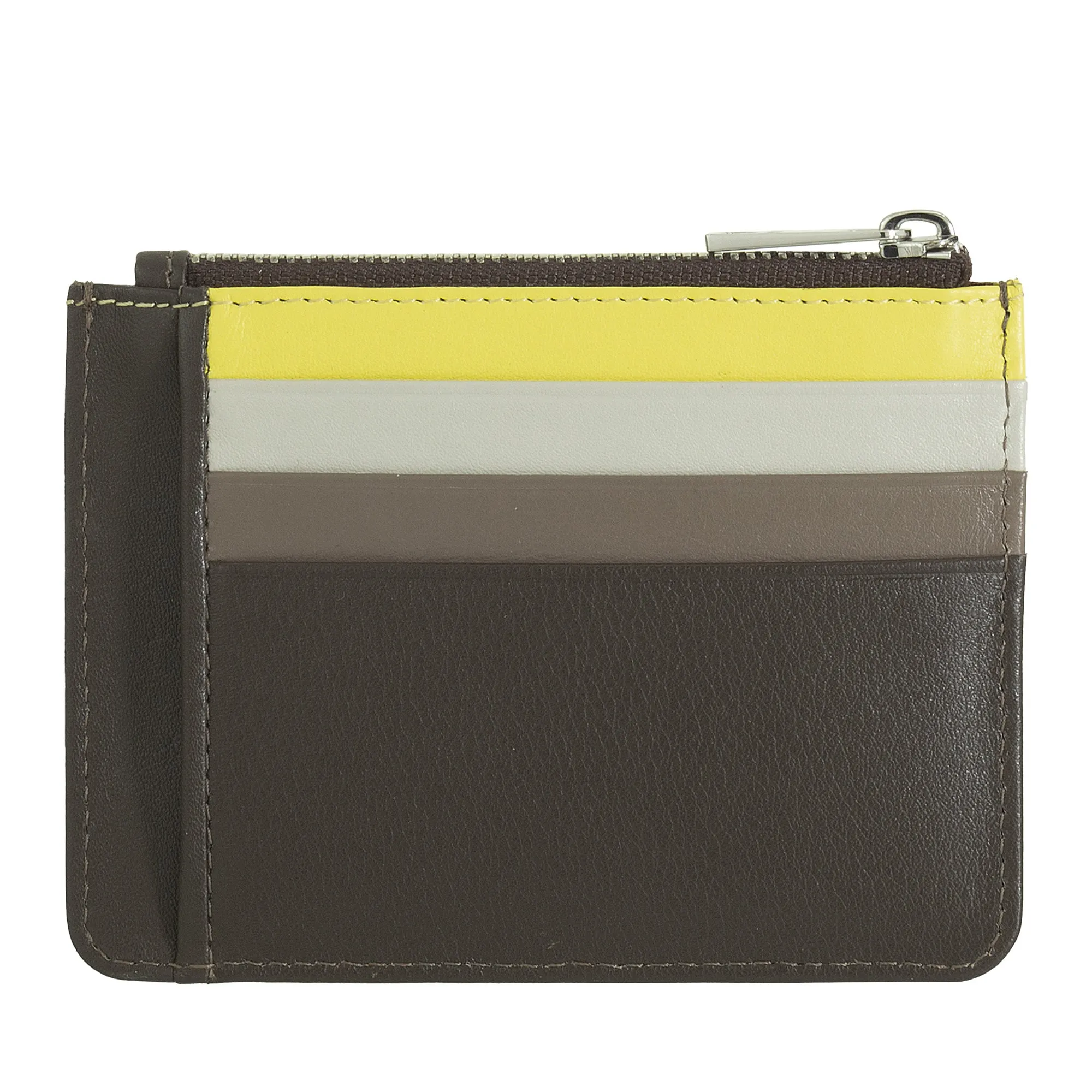 DUDU sachet Credit cards in real colorful leather wallet with zip