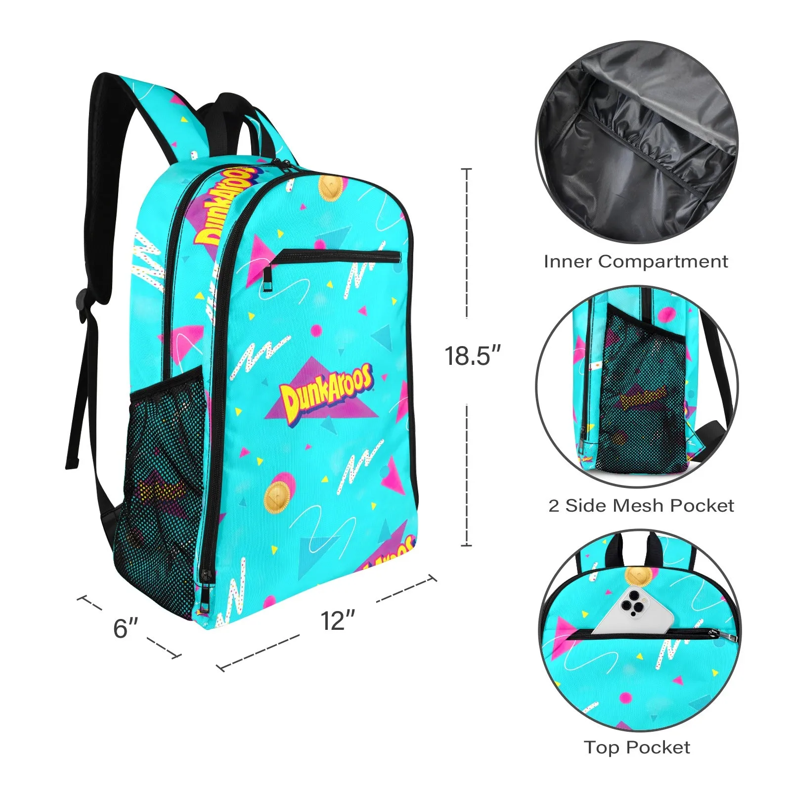 Dunkaroos Pattern All Over Print Leisure Sports Backpack