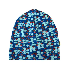 DUNS Wild Strawberries - Blue - Double Layer Beanie Hat - 47 | 9-18m ****LAST ONE****
