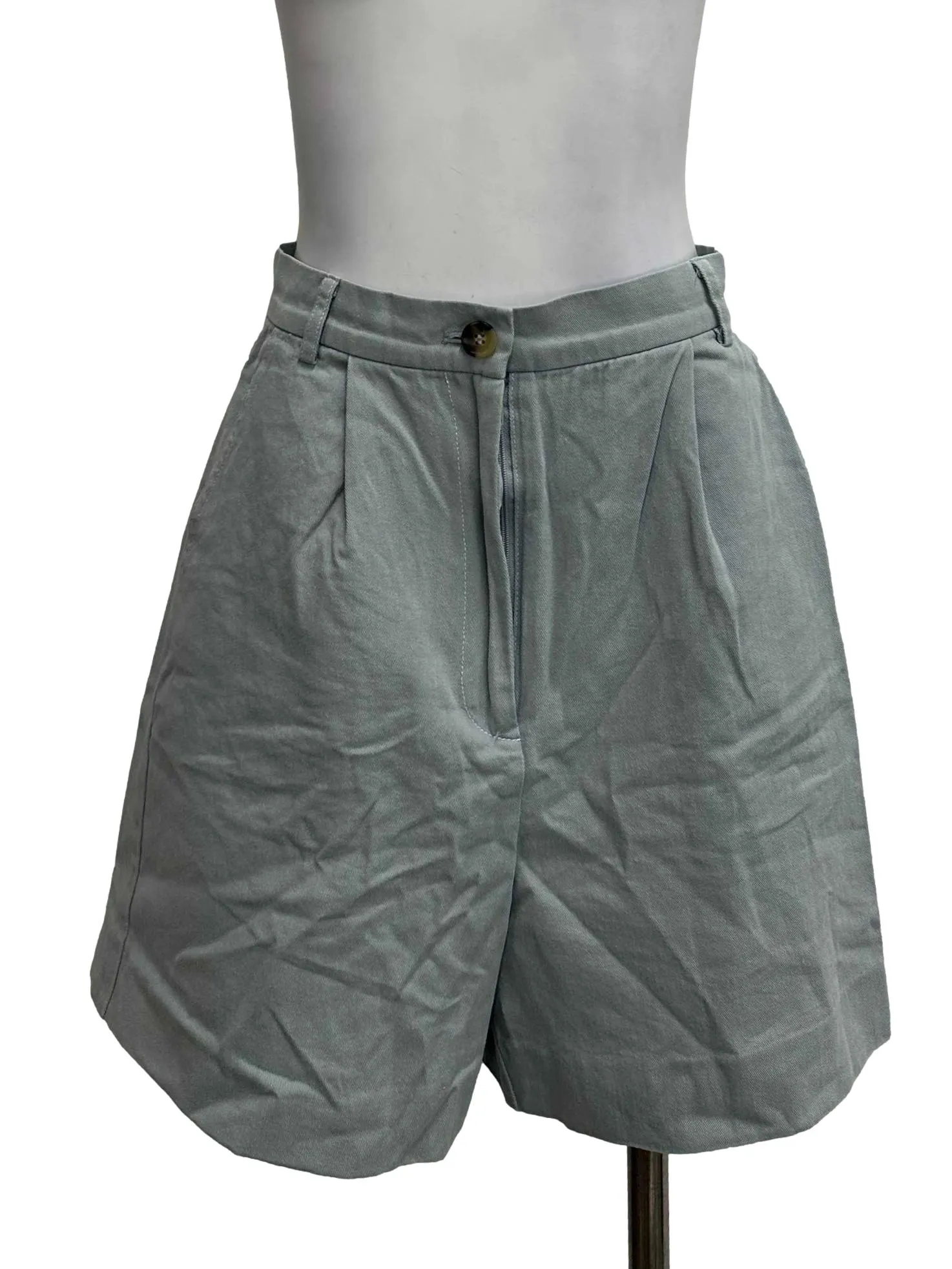 Dusty Blue Buttoned Shorts OSN