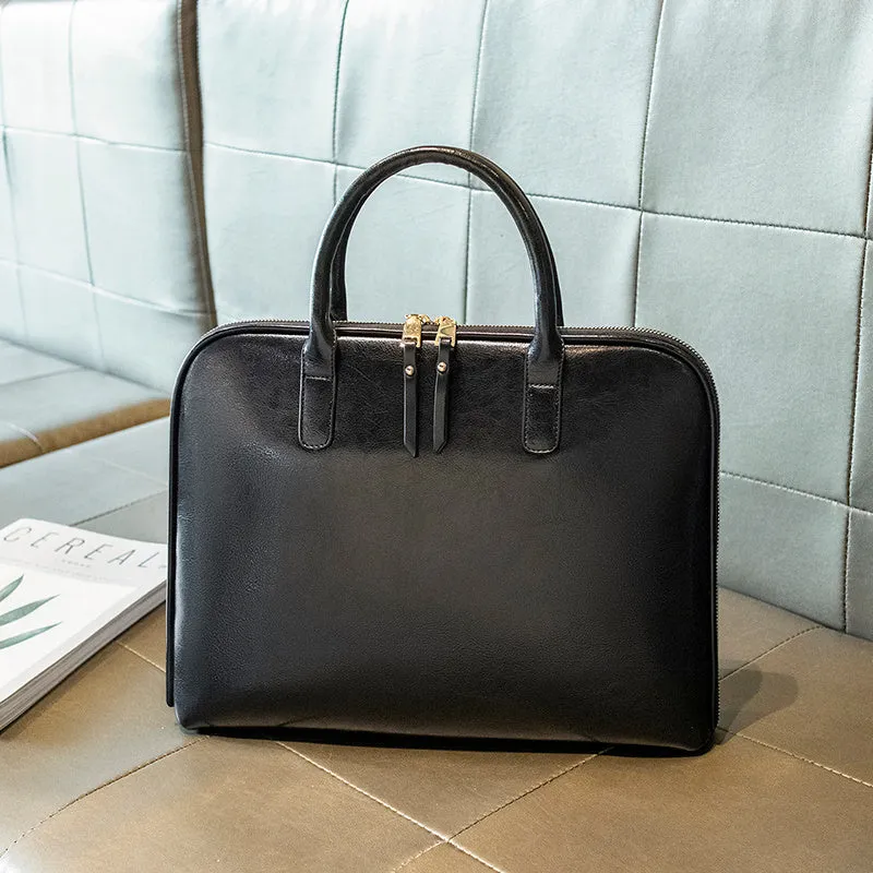 ElegancePro Women's Leather Briefcase - Stylish & Professional Organizer