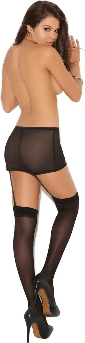 Elegant Moments - Jarretelkousen - One Size - 100% Nylon - Sheer Thigh Hi