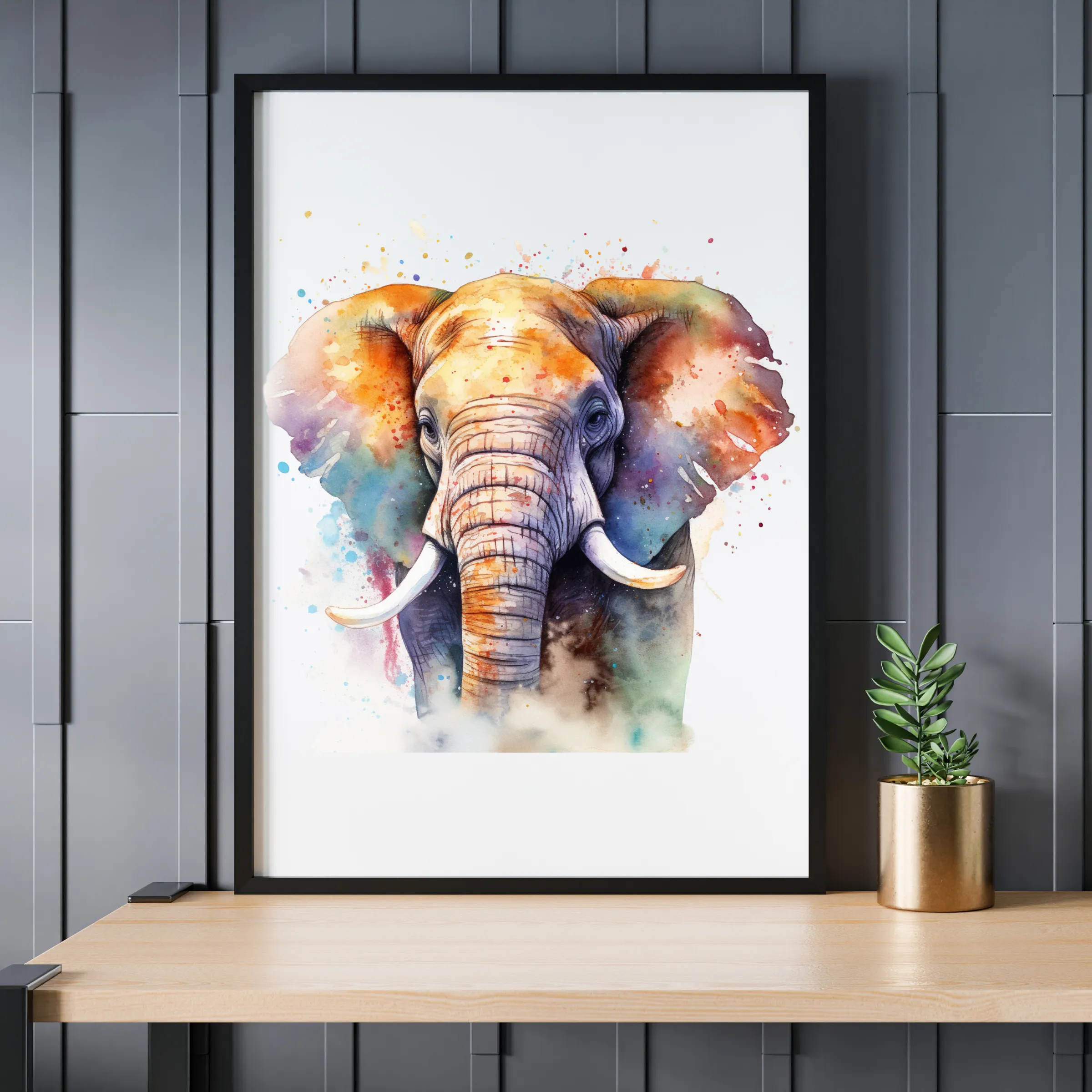 Elephant Canvas Art Printable Digital Art (36x36) ELE001