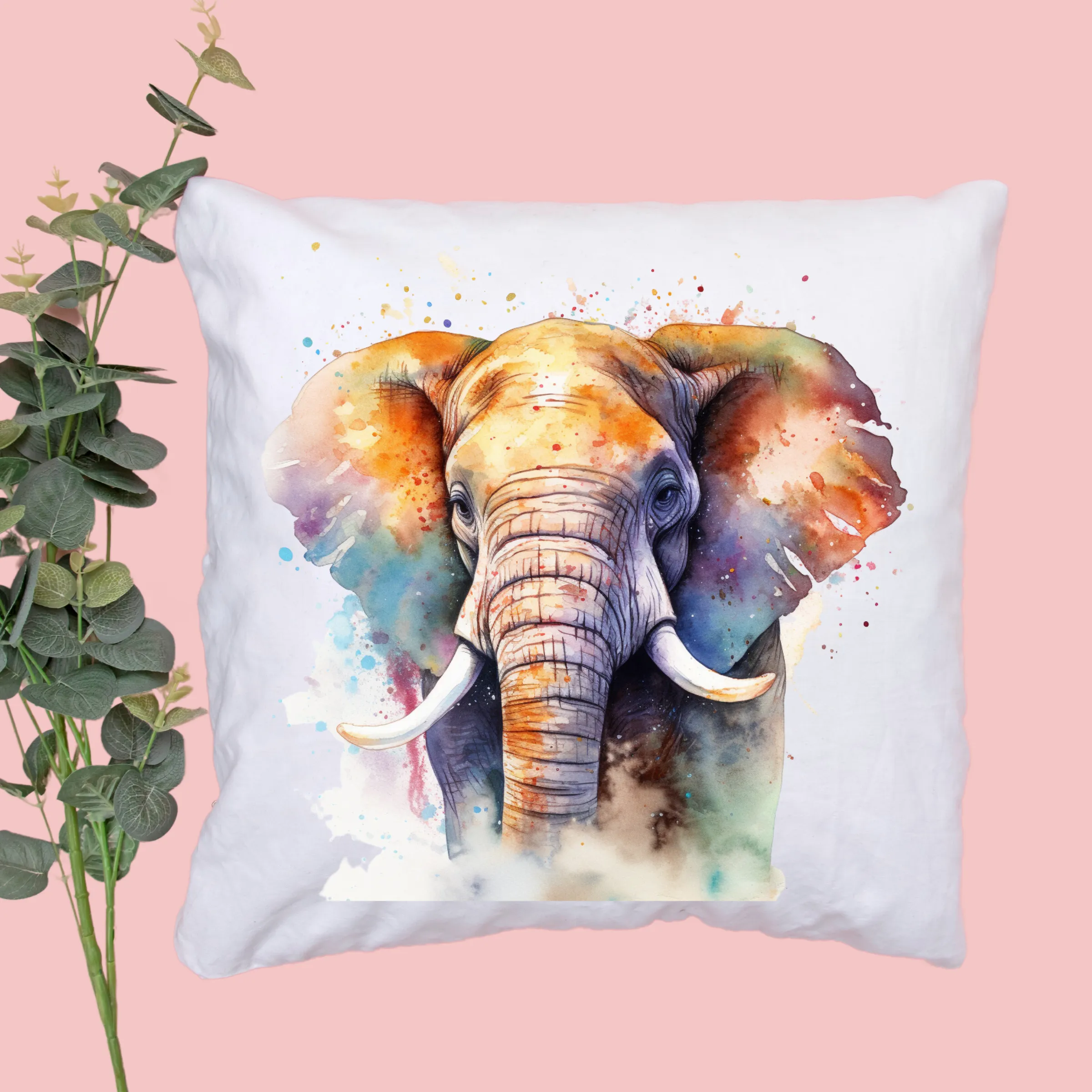 Elephant Canvas Art Printable Digital Art (36x36) ELE001