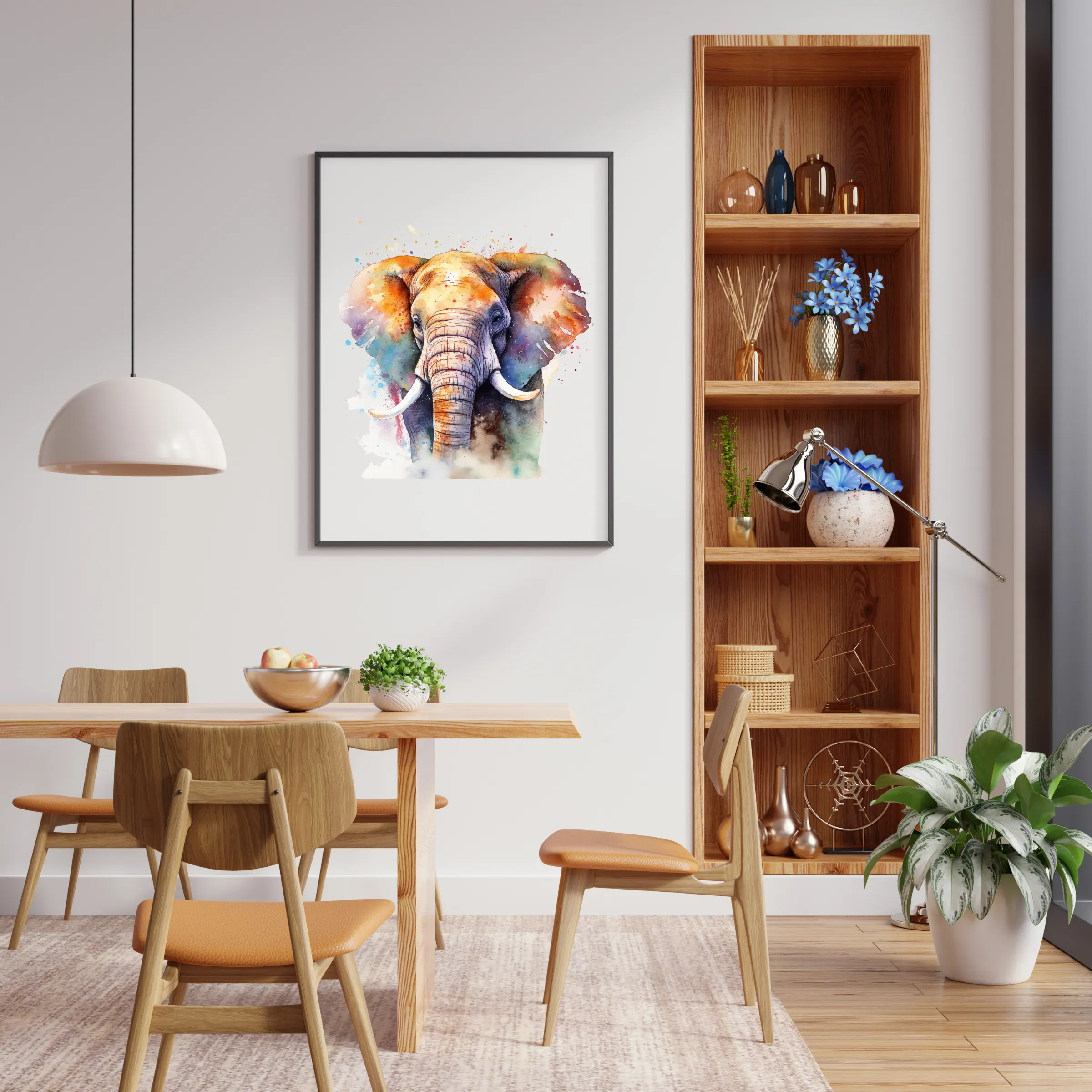 Elephant Canvas Art Printable Digital Art (36x36) ELE001
