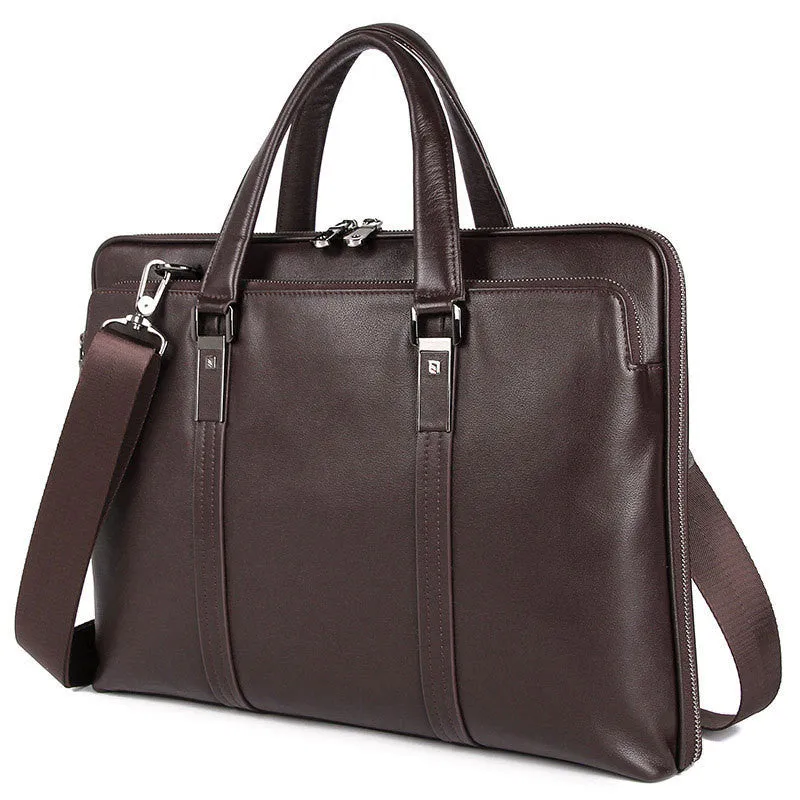 Equinox Classic Leather Briefcase - Timeless Business Elegance