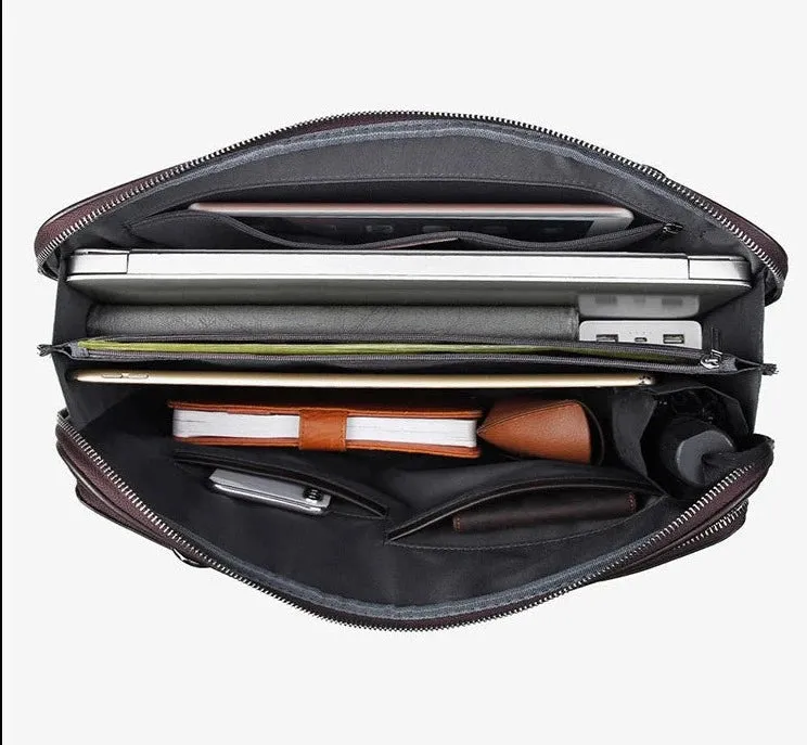 Equinox Classic Leather Briefcase - Timeless Business Elegance