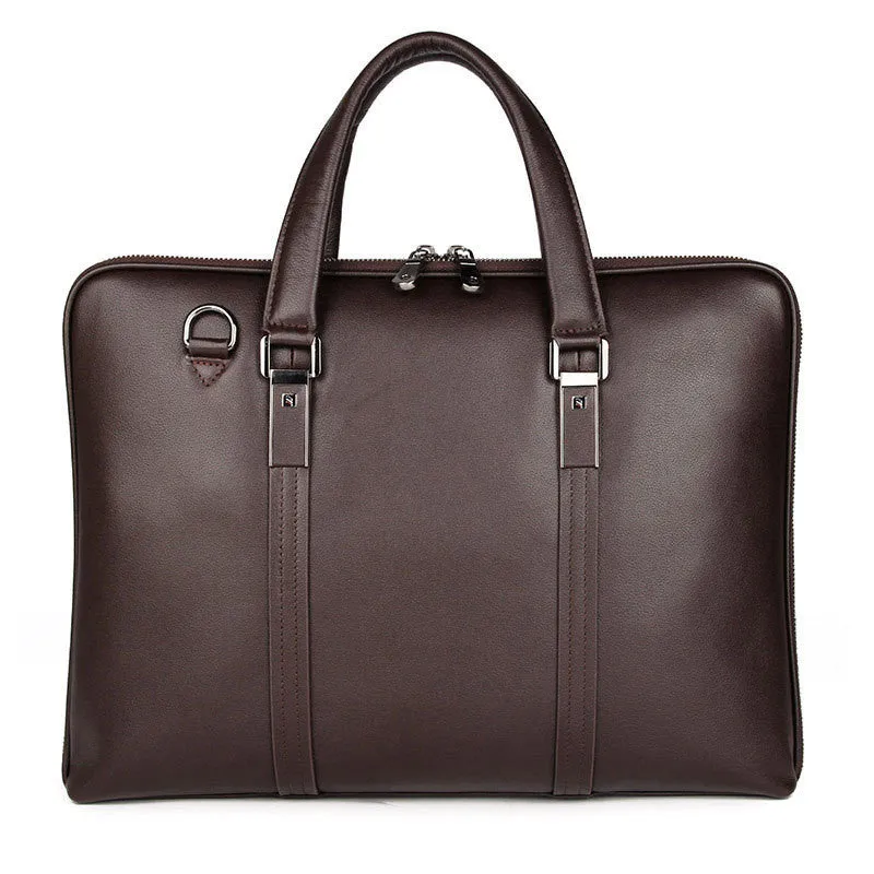 Equinox Classic Leather Briefcase - Timeless Business Elegance