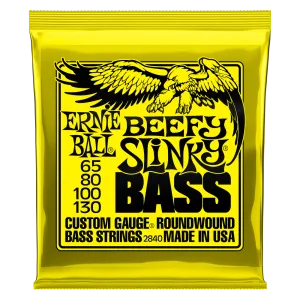 Ernie Ball Beefy Slinky Nickel Wound Electric Bass Strings - 65-130 Gauge