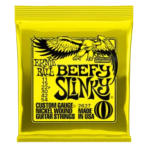 Ernie Ball Beefy Slinky Nickel Wound Electric Guitar Strings, 11-54 Gauge