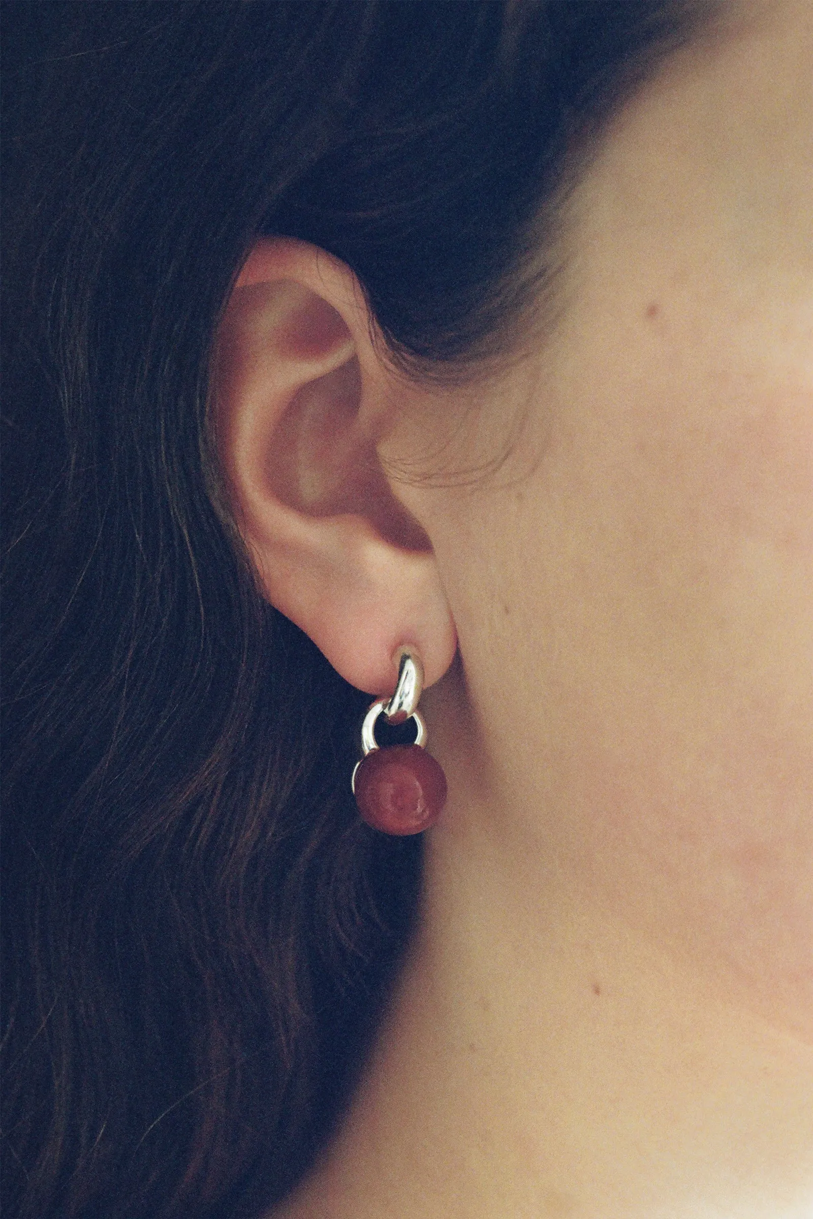 Everyday Earrings in Carnelian