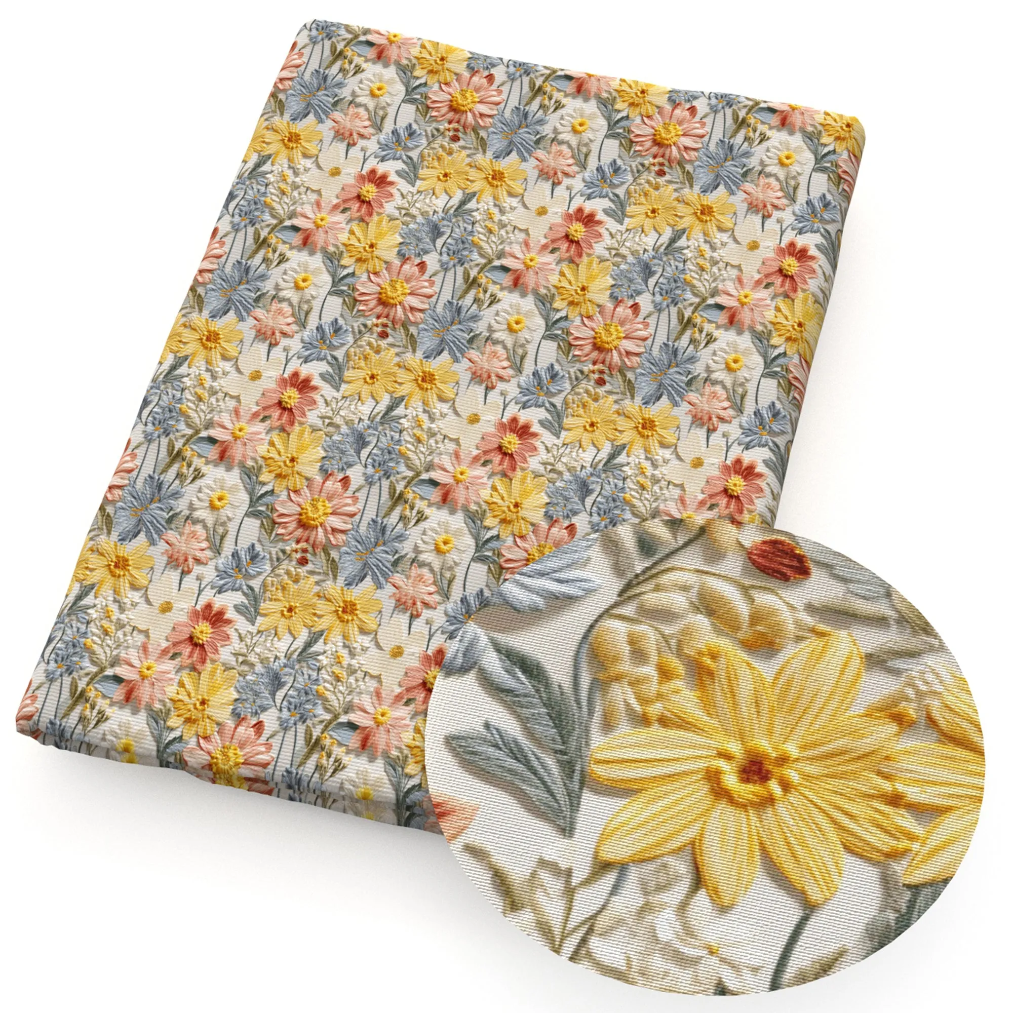 faux embroidery fabric