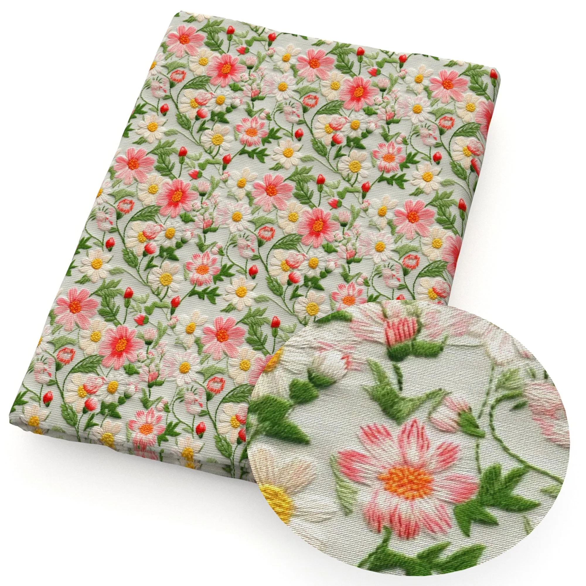 faux embroidery fabric