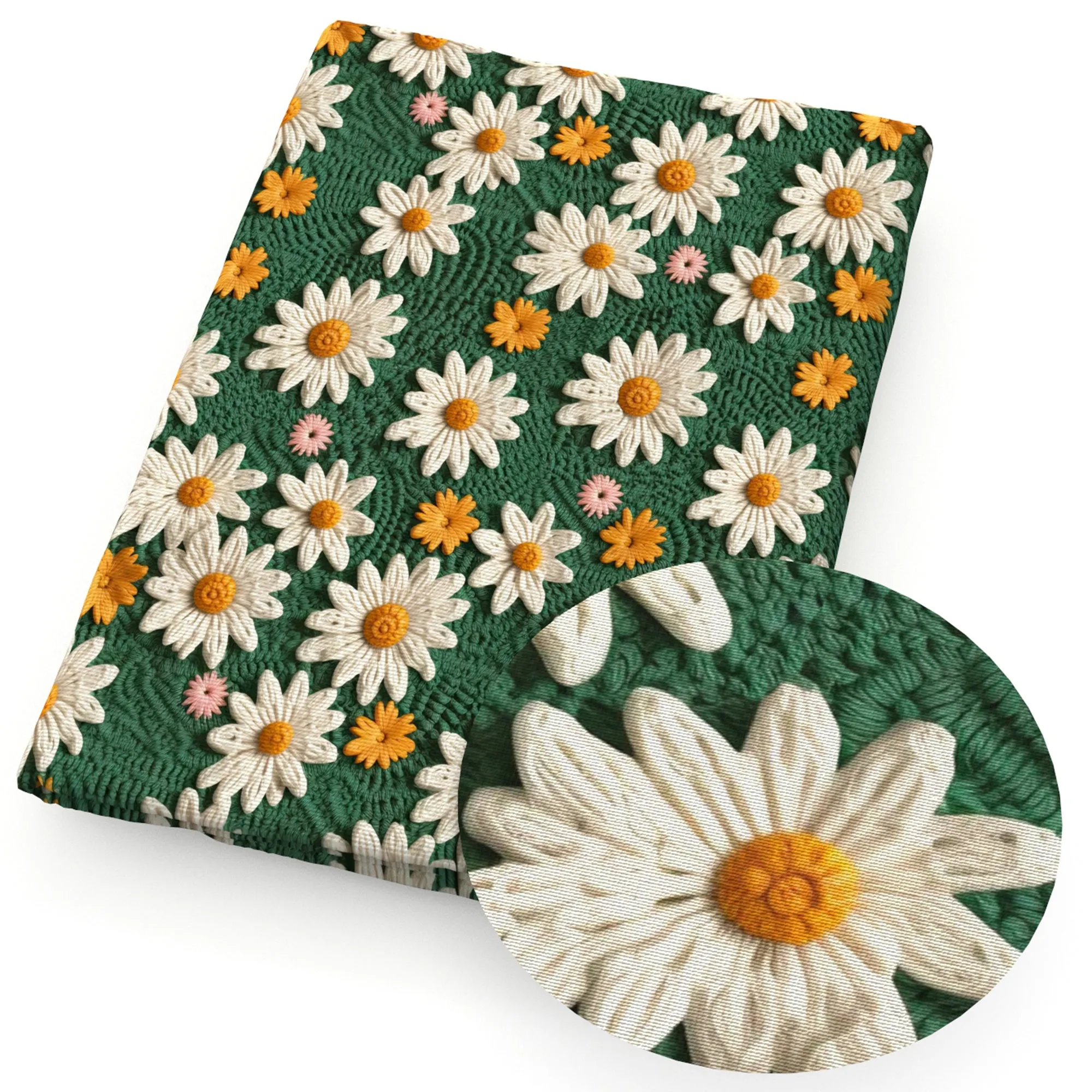 faux embroidery fabric