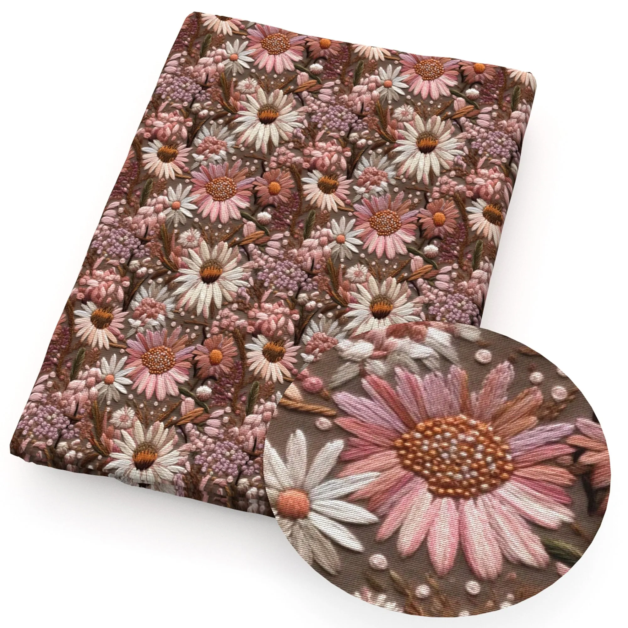 faux embroidery fabric