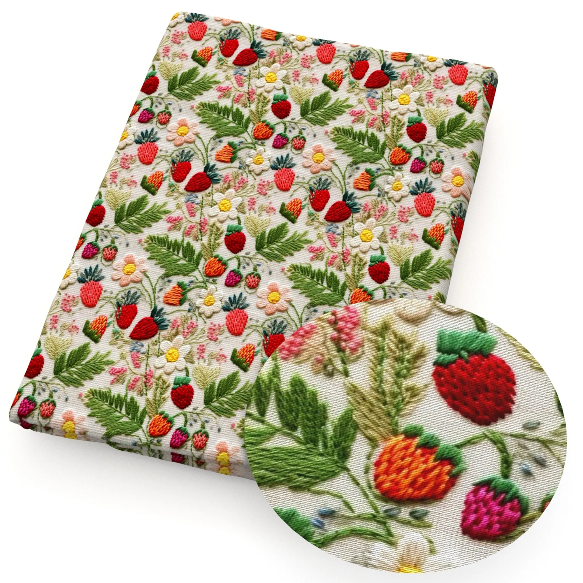 faux embroidery fabric