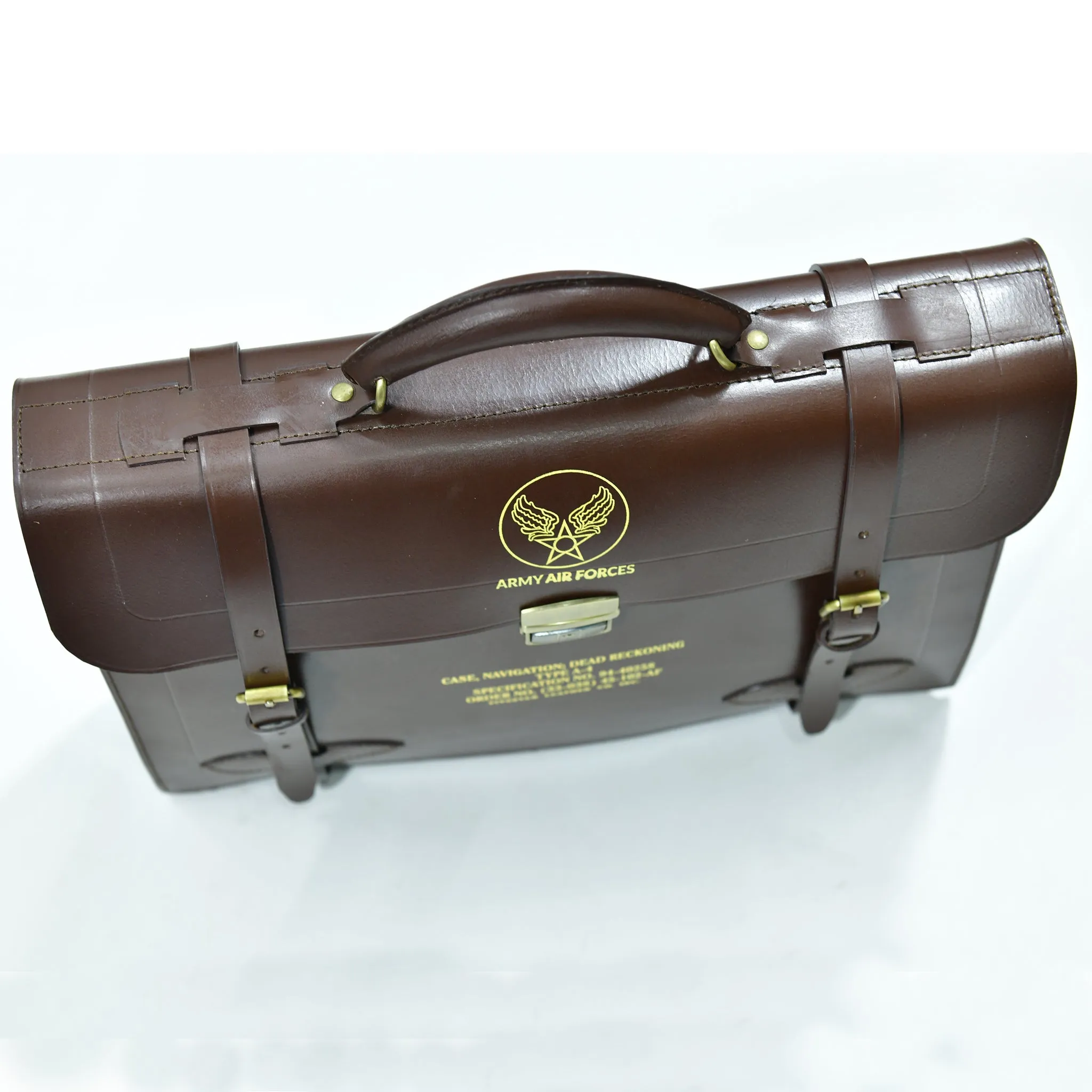 FiveStar Leather Repro WWII Type A-4 Navigator's Dead Reckoning Briefcase Bag