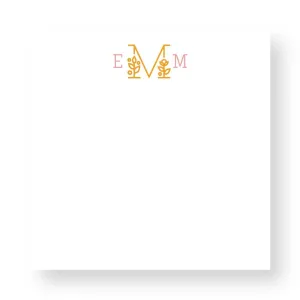 Floral Monogram Notepad