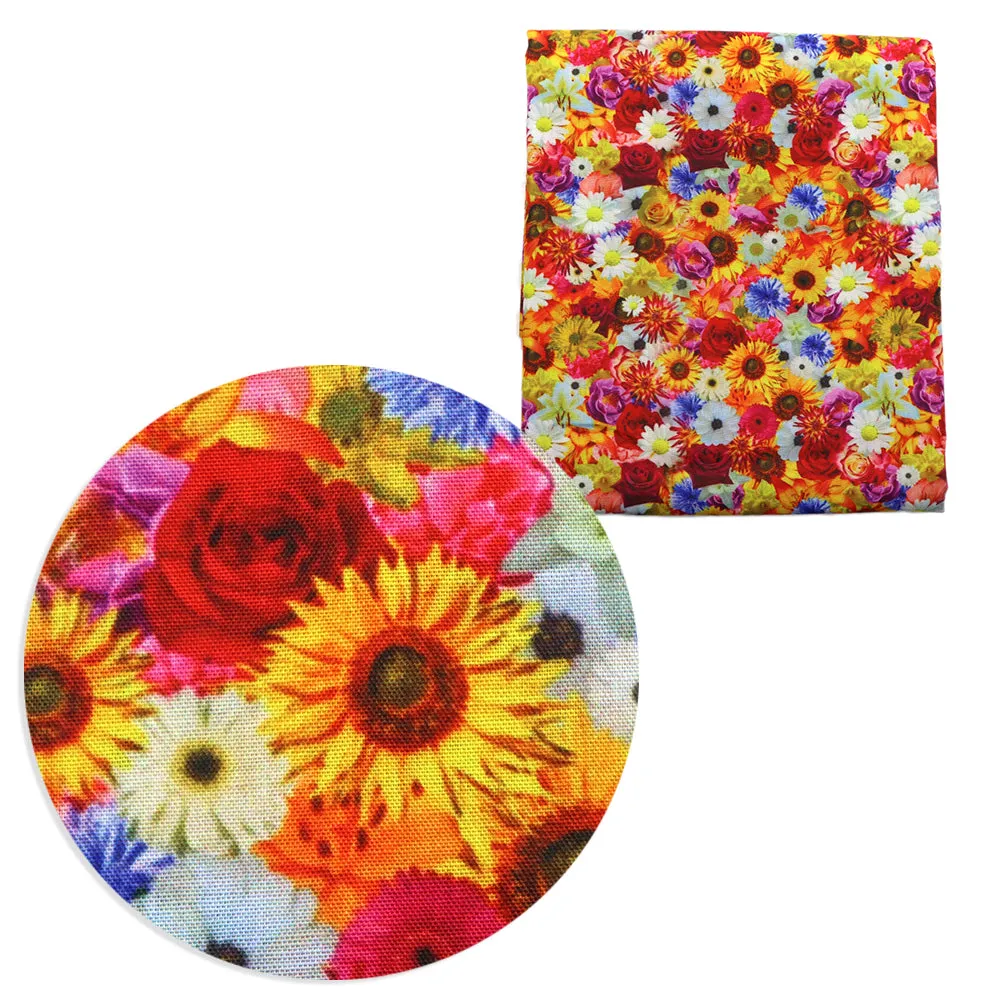 Flower Theme Printed Fabric