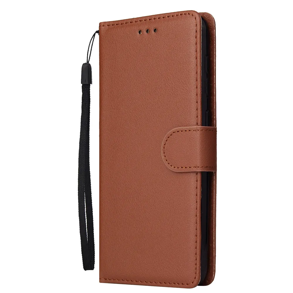 For Samsung A50 Wallet-type PU Leather Protective Phone Case with Buckle & 3 Card Position red