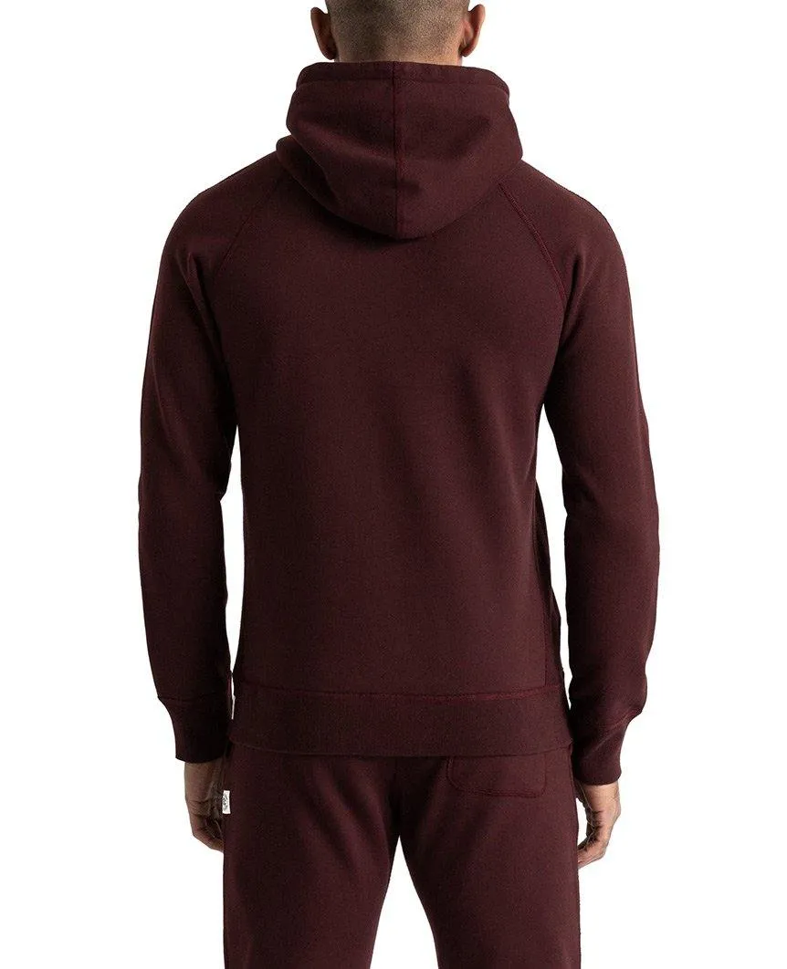 Full Zip Hoodie Midweight Terry Crimson
