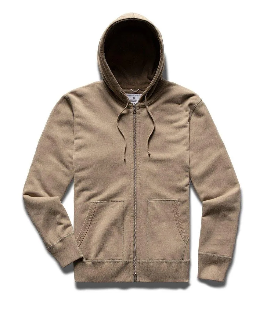 Full Zip Hoodie Midweight Terry Khaki