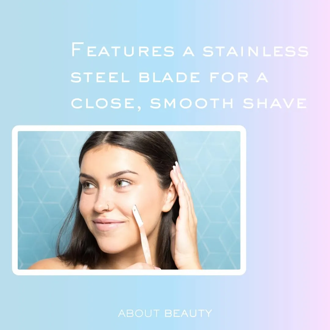 Fuzz-Free Facial Razors - 3 Beauty Groomers for Hair Removal, Ideal for Shaving, Exfoliating, Dermaplaning and Brow Shaping, Japanese Steel Gently Removes Facial Hair