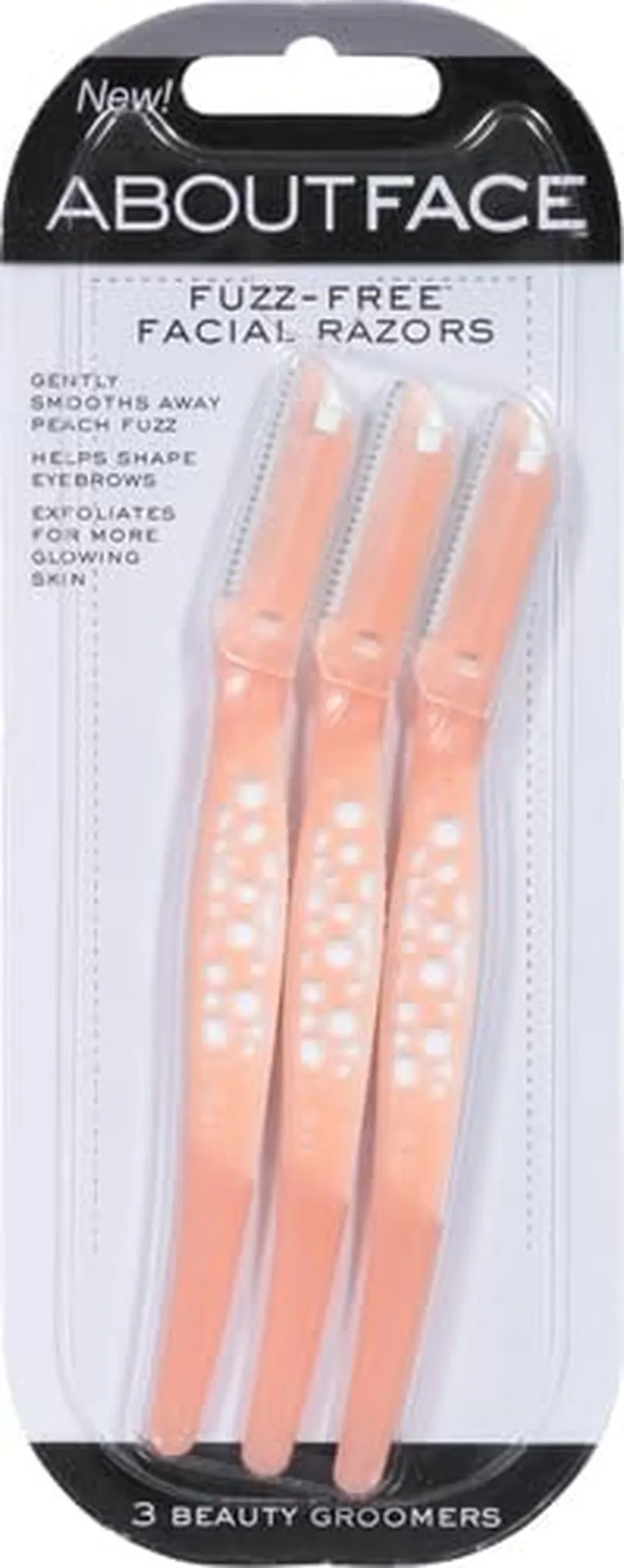 Fuzz-Free Facial Razors - 3 Beauty Groomers for Hair Removal, Ideal for Shaving, Exfoliating, Dermaplaning and Brow Shaping, Japanese Steel Gently Removes Facial Hair